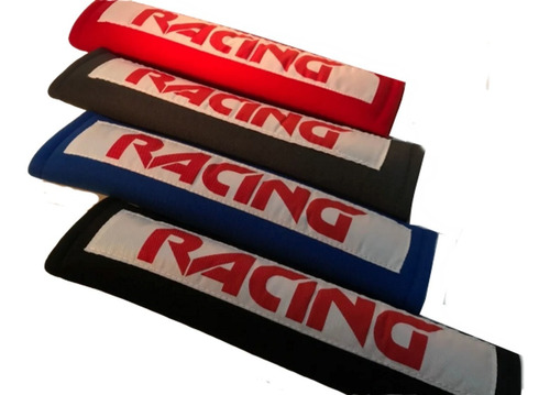 Protectores Pectoral Cinturon Seguridad Auto Rojo Racing R2