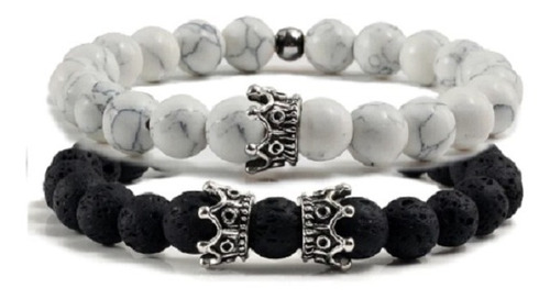 Pulsera Manilla Set 2 Piezas Pareja Cuentas Ojo Hombre Mujer