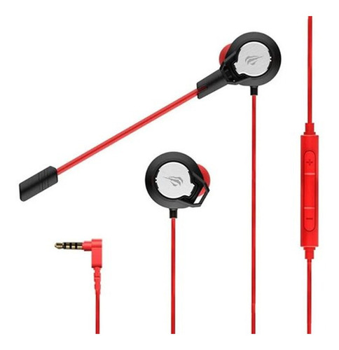 Auricular Gamer Havit Earplug Ge02 Ideal Para Ps4 Pc 3.5mm Color Rojo