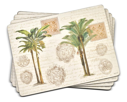 Manteles Individuales De La Colección Pimpernel Vintage Palm