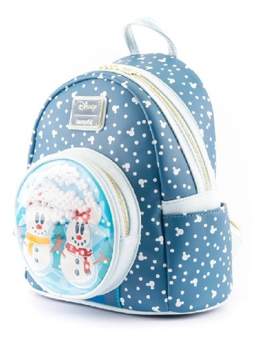 Loungefly Disney Snowman Minnie Mickey Snow Color Azul