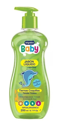 Jabón Liquido Con Dosificador 200ml Algabo Baby