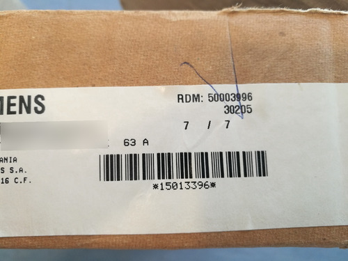 Base De Fusibles Diazed 63a Para Riel Din, Siemens, 5sf1205