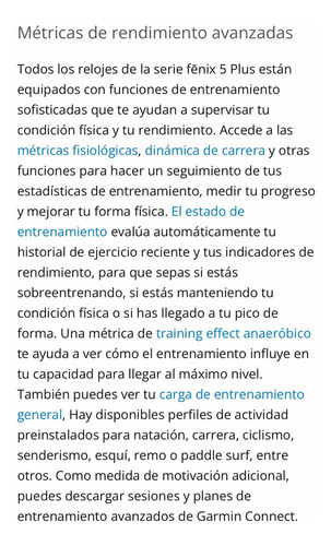 Garmin Fénix 5 S Plus (Usado)