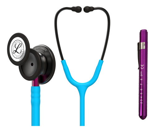 Fonendoscopio 3m Littmann Classic 3 5872 Turquesa + Linterna