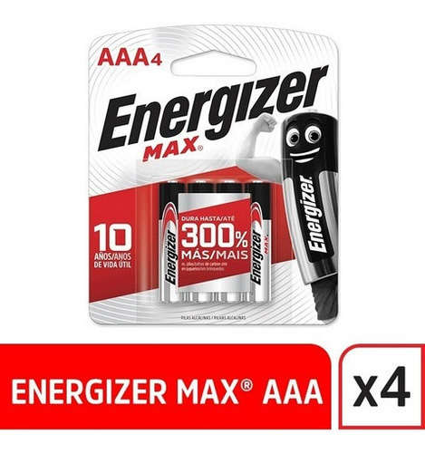 Energizer Max Aaa Pilas Alcalinas 4 Unidades 