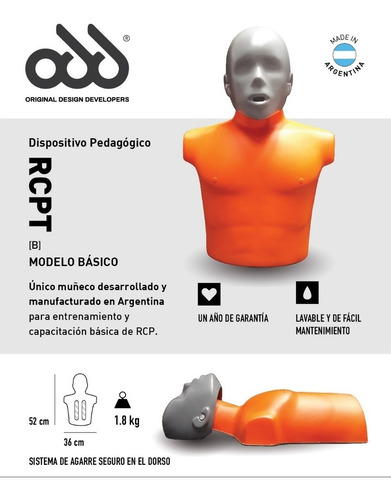 Torso Muñeco Para Rcp Básico Odd Negro
