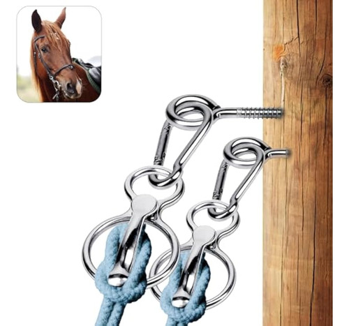 2 Anillos De Amarre Para Caballos De Alta Calidad,