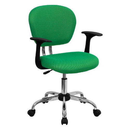 Silla De Trabajo De Malla Con Respaldar Medio Flash Furnitur