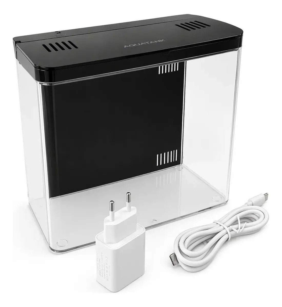 Aquário Aquatank Ats-220 Bi Volt Completo 5,5 Litros Preto