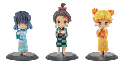 Figura Muñeco Demon Slayer Tanjiro Zenitsu Inosuke X3u