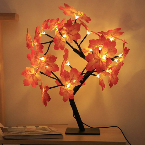Perlas Led Fall Tree, 24 Luces Led, Luz Cálida, Estilo Román