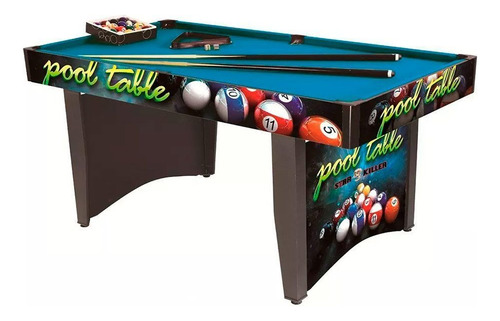 Mesa De Pool Starkiller 153x82x78cm Kit Completa Paño Verde Musgo