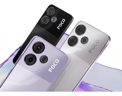 Relogio + Xiaomi Poco M6 Plus 5g 128gb + 6gb Ram + Fone + Nf Lilás