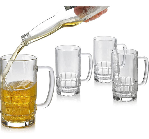 Pack 2 Vasos Shopero Cerveceros Vidrio 600 Cc 