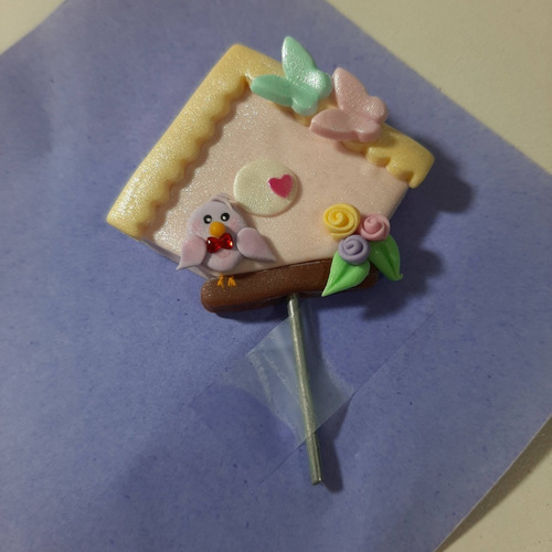 Imagem 5 de 5 de Pingente Decorativo Pra Vaso - Casinha