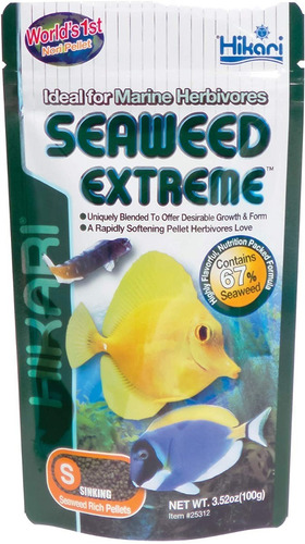 Hikari Seaweed Extreme 3.52oz Alimento Peces Marino Cirujano