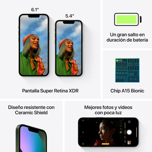 Apple iPhone 13 Verde (128 Gb) Msi (Reacondicionado)