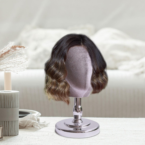 Modelo De Cabeza De Maniquí Con Soporte Para Gris Y Plata