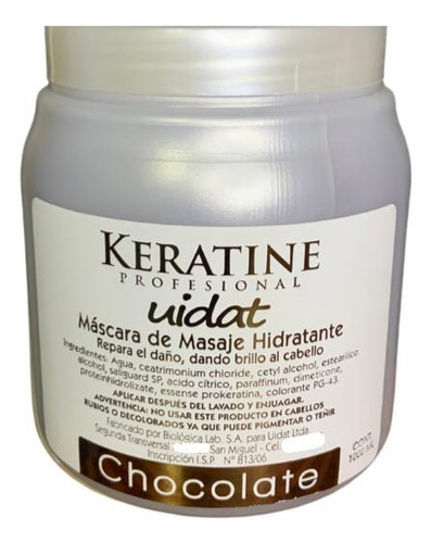 Keratina Uidat Chocolate 1 Kg 