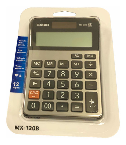 Calculadora Escritorio Casio Solar 12 Dígitos Nueva Mx-120b