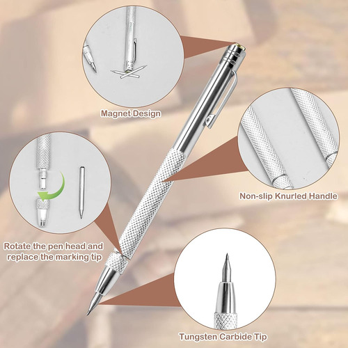 2pcs Scriber De Punta De Carburo De Tungsteno Con 12 Punta D