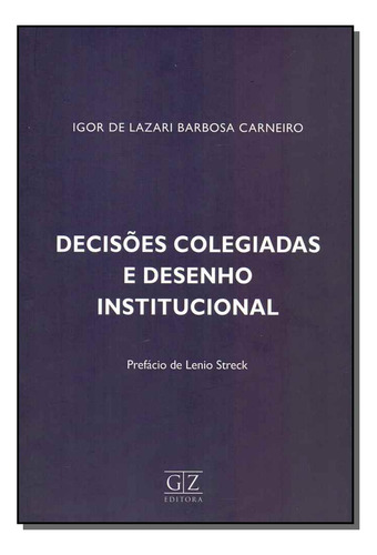 Libro Decisoes Colegiadas E Des Institucional 01ed 18 De Car