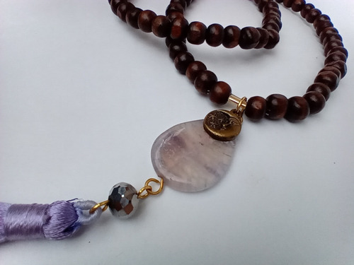 Imagen 6 de 8 de Japa Mala Meditación Kit Rosario Tibetano + Salvia + Vela