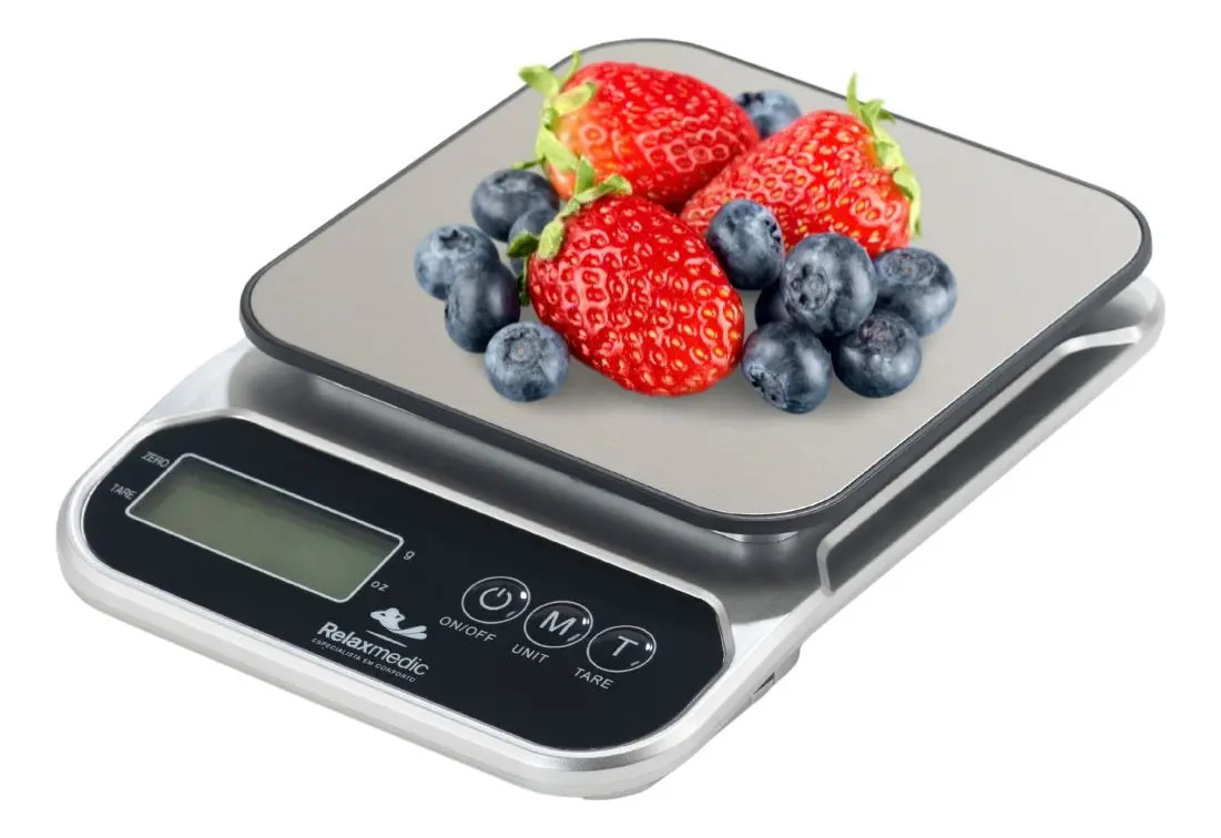 Balança De Cozinha Digital X6 Até 5kg C/ Precisão Relaxmedic Cor Cinza