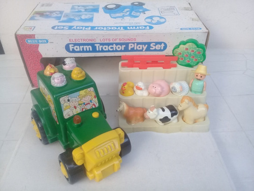  Tractor  Luces Sonidos 12 Pzas  Blue Box+ Devoto Toys
