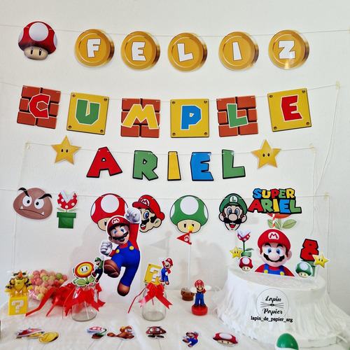 Siluetas De Carton Con Pie Figura Corporea Mario Bros