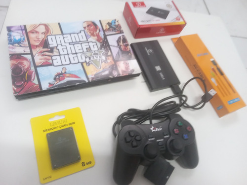 Playstation 2 Completo+hd Com 100 Clássicos De Ps2+ Memori C Preto (Usado)