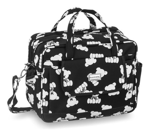 Bolsa Maternidade Urso Preto - Fazendo Arte