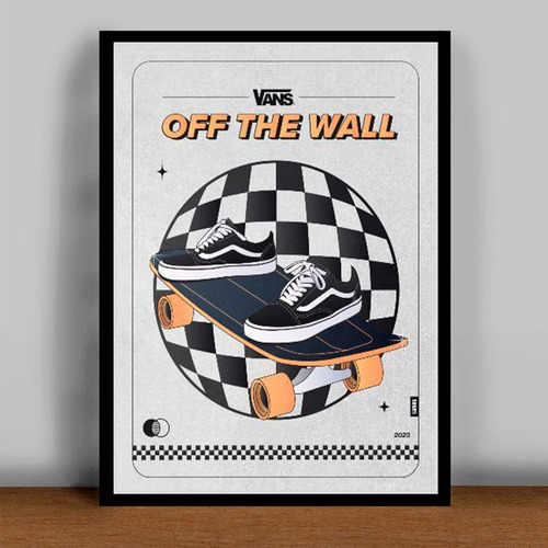 Cuadro Vans Off The Wall 30x42cm Listo P Colgar - Negro