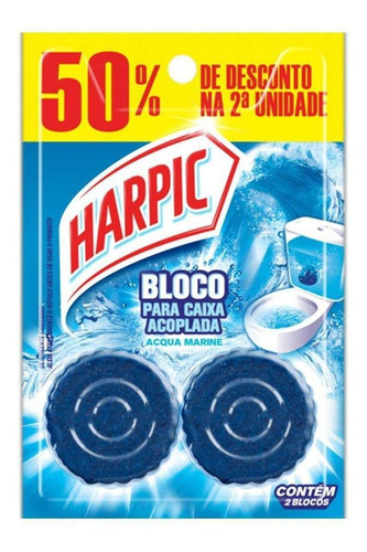 Imagem 2 de 5 de Detergente Sanitário Acqua Marine Harpic 2 Un Desc Na 2ªun