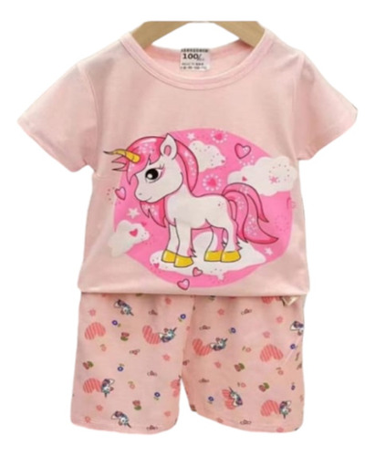 Pijama Algodón Niño Niña Short Y Polera