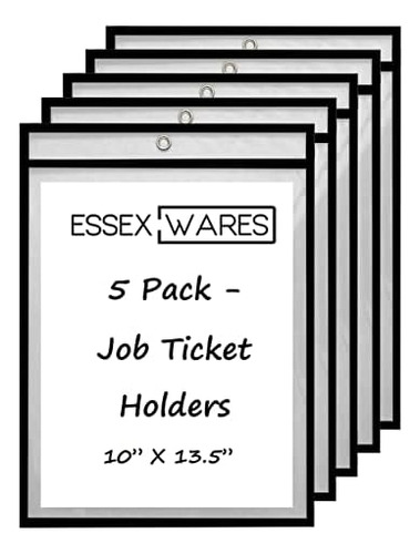 5 Pack Job Ticket Holder (negro) Essex Wares Úselo Su O Un A