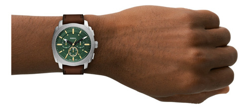 Relógio masculino de couro marrom Fossil Fs6100