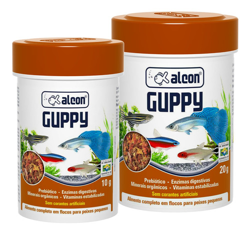 Alcon Guppy - Pote 20g - Ração Peixes