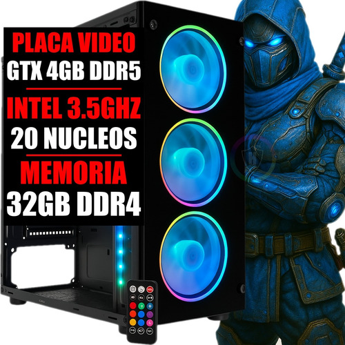 Pc Gamer Xeon 20 Núcleos / Gtx 4gb Ddr5 / 32g Ddr4 / Ssd 480