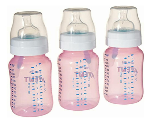 Philips Avent Set De Biberón Anti-colic 9oz, Rosa, 3 Piezas
