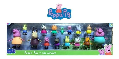 Peppa Pig Familia Y Amigos Original Set De 15  Personajes 