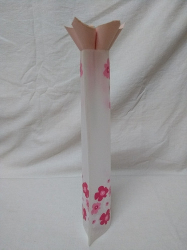 Imagem 2 de 6 de Vaso De Flores De Plástico Dobrável Vaso De Pvc Flores Rosa