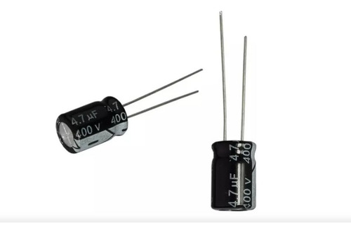 Capacitor Eletrolitico 4,7uf-400v - Kit 100 Pçs