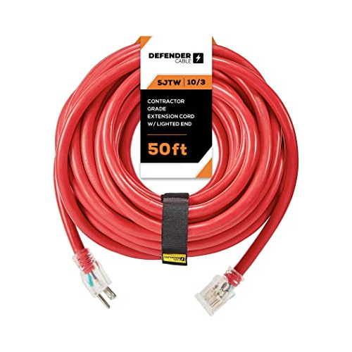 Contratista Pesado Cable Defender Sjtw, Calibre 10/3, 50