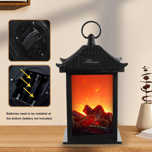 Chimenea Linternas Decorativas Lámpara De Fuego Led Sin Llam