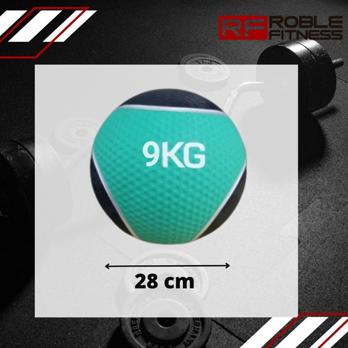 Imagen 3 de 8 de Pelota Medicinal Medicine Ball Con Pique De 9 Kg Yoga