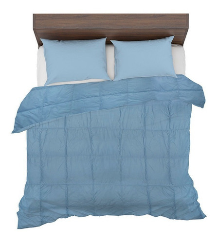 Acolchado Pluma 2 Plazas Dohler Home Class Ropa Cama Azul Color Índigo Diseño De La Tela Liso