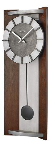 Bulova Newton - Reloj De Pared Con Péndulo, Color Espresso