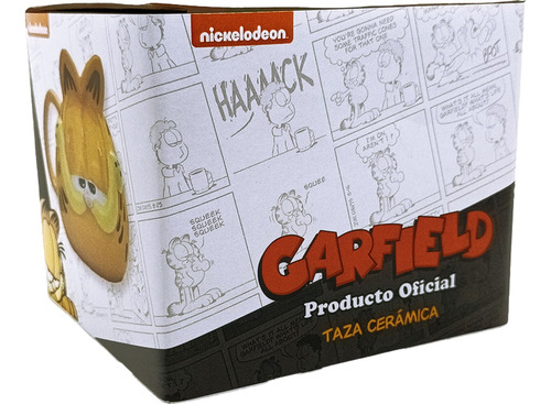 Taza Con Forma Garfield Licencia Oficial Naranja